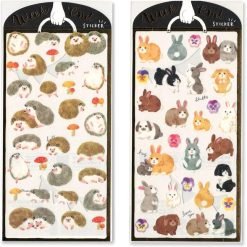 Hedgehog & Rabbit Scrapbook Stickers